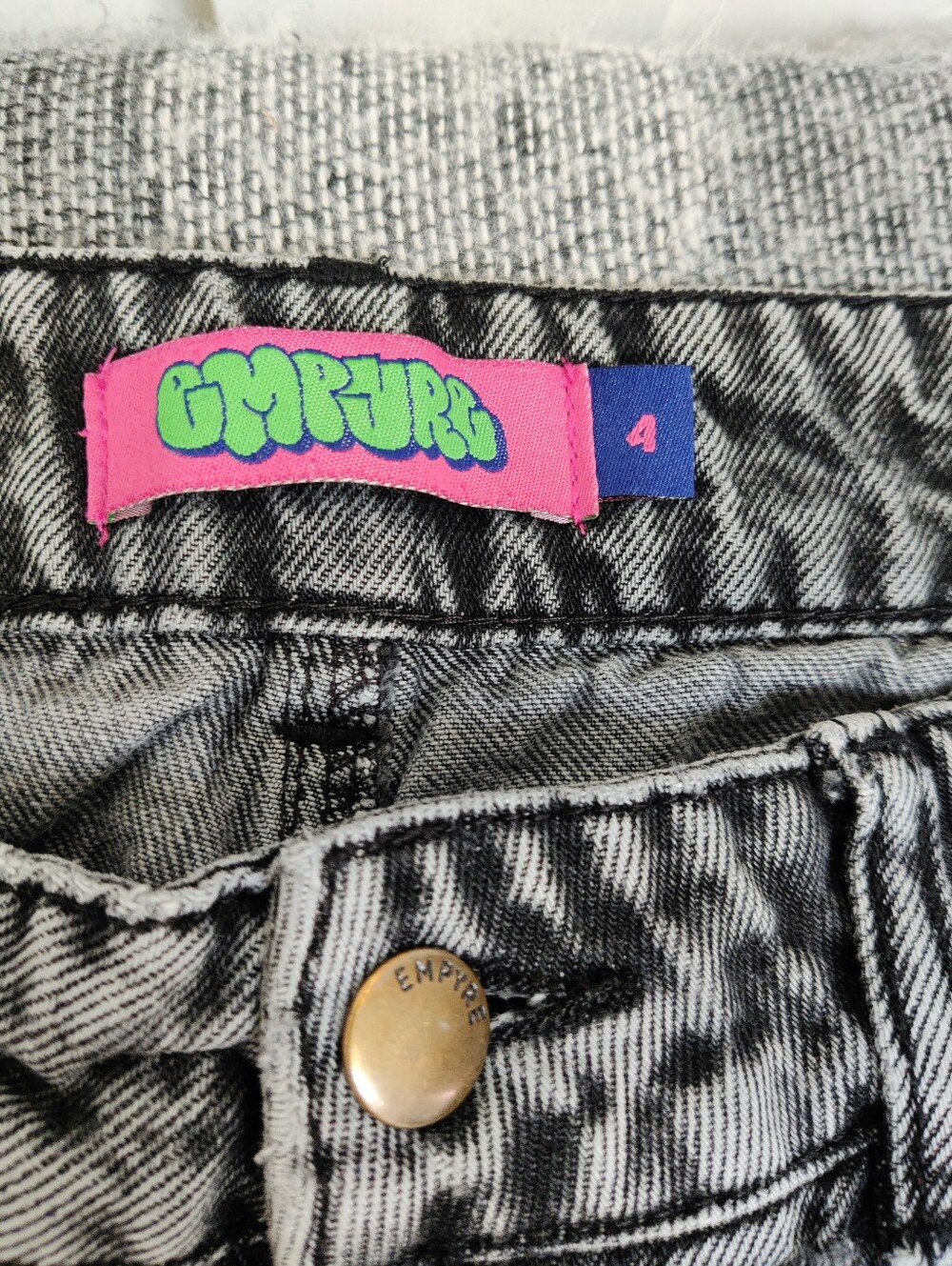 Empyre Verge Black Acid Wash High Rise Straight Leg Jeans Size 4 - Picture 5 of 7